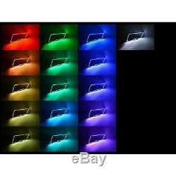 Multi-Color Changing LED RGB Headlight Halo Ring Set For 09-16 Dodge Ram Sport