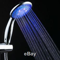NEW Colorful Head Home Bathroom 7 Colors Changing LED Shower Water Glow Light