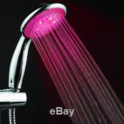 NEW Colorful Head Home Bathroom 7 Colors Changing LED Shower Water Glow Light