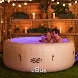 NEW Lay-Z-Spa Paris Inflatable Hot Tub + 7 colour changing LED lights