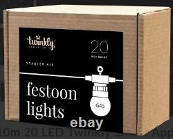 NEW Twinkly GEN II Smart Festoon Lights 20 Multi LED App Controlled 10m IP44