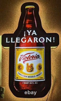 NEW Victoria Beer Cerveza Bottle Color Changing LED Lighted Sign See Video