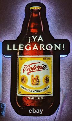 NEW Victoria Beer Cerveza Bottle Color Changing LED Lighted Sign See Video
