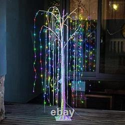 NOWSTO Lighted Birch Willow Tree 5FT 180 Color Changing Fairy Twinkle LED Lig