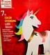 New 7 Ft Tall 7 Ft Wide Christmas Unicorn Color Changing Led Inflatable By Gemmy
