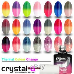 New Crystal-G Thermal Color Change 8ml, UV/LED Soak Off Gel Nail Polish UK Brand