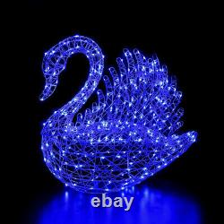 Noma 100cm Outdoor Christmas Swan Remote Control Figure Colour Changing LEDs