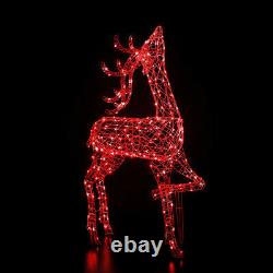 Noma 200cm Outdoor Christmas Stag Remote Control Figure Colour Changing LEDs