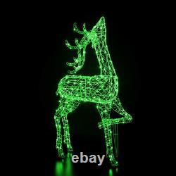 Noma 200cm Outdoor Christmas Stag Remote Control Figure Colour Changing LEDs