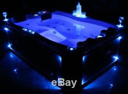 Outdoor Whirlpool Hot Tub with Heater Ozone LED for 2 3 Persons Many Colours