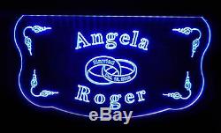 Personalized Wedding, Anniversary Acrylic Sign LED Color Changing, Custom, Neon