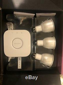 Philips Hue GU10 Spot White & Colour Ambiance Starter Kit Smart Bulb 3x Pack LED