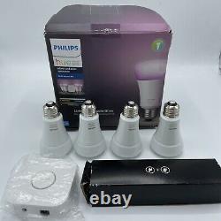 Philips Hue White and Color Ambiance E26 Bulb Starter Kit (471960) Open Box
