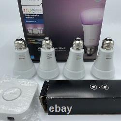 Philips Hue White and Color Ambiance E26 Bulb Starter Kit (471960) Open Box