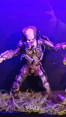 Predator Diorama / With Color Changing LED Lights / Size 14L X 11H X 2.5W