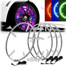 Pro 15.5 Four Chasing Chase LED Wireless Wheel Rings Lights Color Changing