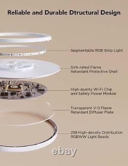 RGBIC LED Smart Ceiling Light Fixture 30Cm, Flush Mount Light Fixture