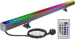 RGBW Wall Washer Light Bar, 108W RGB Color Changing LED Flood Lights Fixture wi