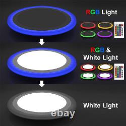 RGB 16 Colour Changing Ring LED Ceiling Panel Down Light Bedroom Mood Light