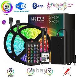 RGB 5050 LED Strip Lights Color Changing Smart Lighting with Wifi & Bluetooth