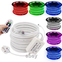 RGB 5050 LED Strip Neon Rope Lights Waterproof 220V 240V Garden Outdoor Lighting
