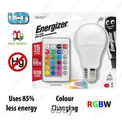 RGB 9 W = 60 W Bulb Led Light Colour Changing Remote Control Lamp E27 Energizer