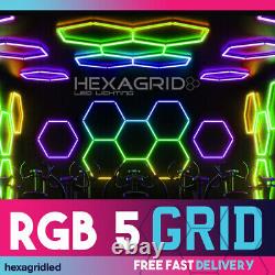 RGB Colour change Hexagon LED Lighting For Gaming Home Workshop Retail