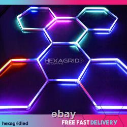 RGB Colour change Hexagon LED Lighting For Gaming Home Workshop Retail