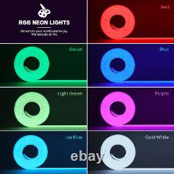 RGB Dimmer LED Neon Flex Strip Lights 220V Waterproof Flexible Bar Sign Outdoor
