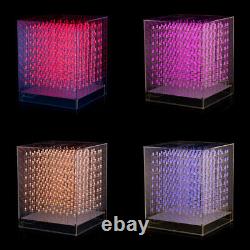 RGB LED Cube 8x8x8 3D Full Color Soldered Board Animated Music Spectrum DIY KIT