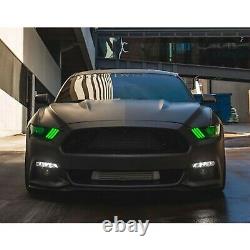 RGB LED Multi-Color Changing Headlight Accent DRL Set For 2015-2017 Ford Mustang