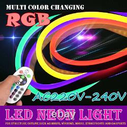 RGB LED Neon Flex AC 220V Flat 8x16mm Romote Control IP67 RGB LED Flex Dimmable