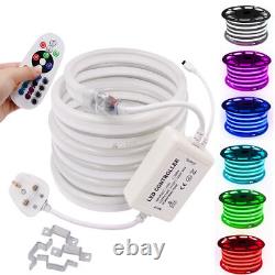 RGB LED Neon Strip Flex Rope Light Waterproof 220V Flexible Outdoor Lighting UK