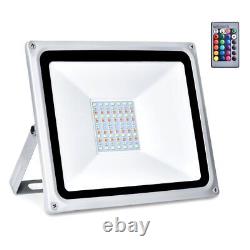 RGB Remote Control LED Stage Flood Lights Outdoor 16 Colors Changing Floodlight