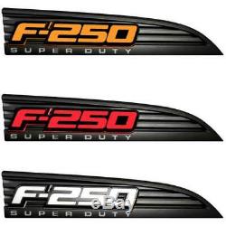 Recon Illuminated F-250 Black Fender Emblems For 2011-2016 Ford F-250 Super Duty
