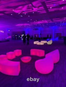 Remote Controlled Colour Changing LED Glow Curve Bench Seating