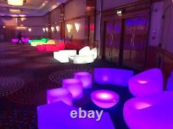 Remote Controlled Colour Changing LED Glow Curve Bench Seating
