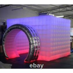 SAYOK Camera Shape Inflatable Photo Booth with LED Strip Lights color changing