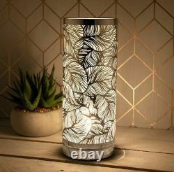 Silver Leaf Design Aroma Touch Lamp Oil Burner Wax Melt LED Light Color Changing