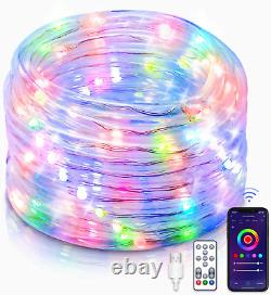 Smart WiFi Rope Lights, Peteme 33ft 100 Led RGB Color Changing Music Sync Outdoo