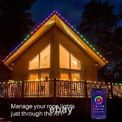 Smart WiFi Rope Lights, Peteme 33ft 100 Led RGB Color Changing Music Sync Outdoo