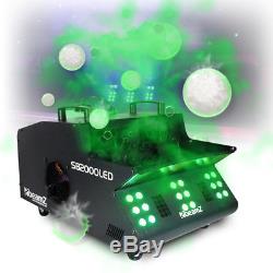 Smoke UV Bubble Machine Colour Changing LED Lights DMX Fog DJ Disco + Fog Fluid
