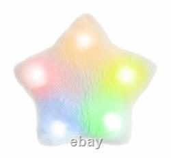 Soft 5 Colour Changing Mood Pillow Led Glow Drk Light Up Cosy Relax Fur Cushion