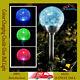Stainless Steel Solar Powered Colour Changing Led Glass Ball Garden Post Lights