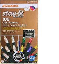 Sylvania Stay-Lit Platinum Color Changing 3-Function LED Mini X-mas Square