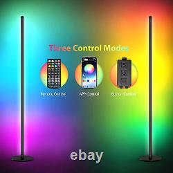 TOCLL RGB Corner Floor Lamp 60.2 LED Corner Light Color Changing Mood Light Dim