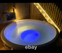 Thermowood Fibreglass Hot tub 316Ansi heater + Sand Filtration + jacuzzi + LED