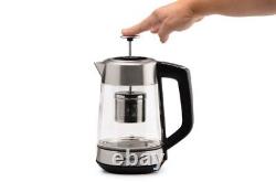 Toastmaster 1.7-Liter Electric Glass Kettle with Color Changing LED Indicators a