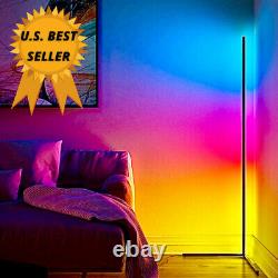 VINCITALL Modern LED Floor Lamp with Color Change RGB LED, Touch Remote Control
