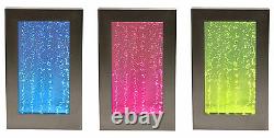 Wall-Mounted Bubble Water Feature Picture Frame Jet Fountain Contemporary Steel